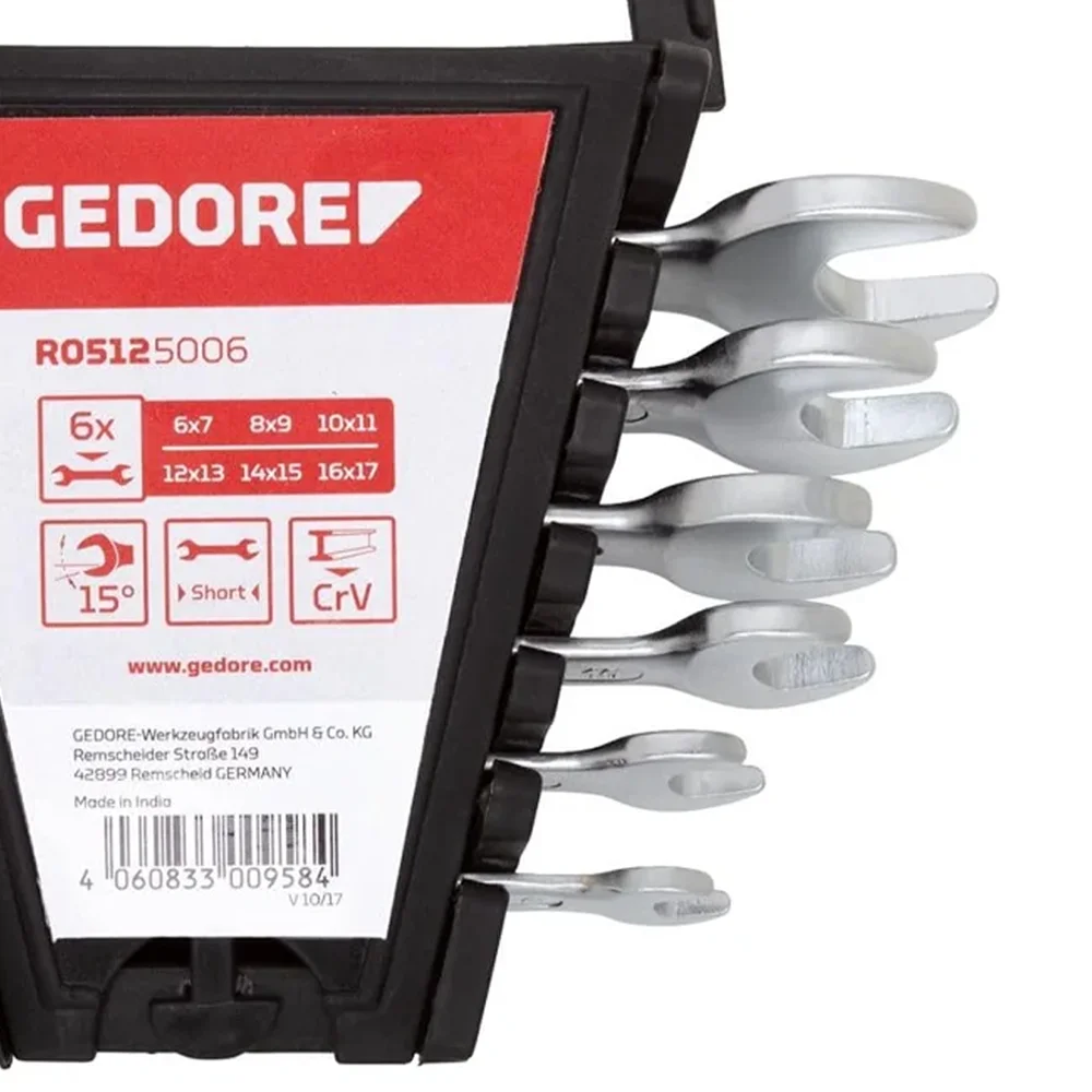Jogo de Chave Fixa 6 a 17 mm 6 Peças-Gedore Red - R05125006