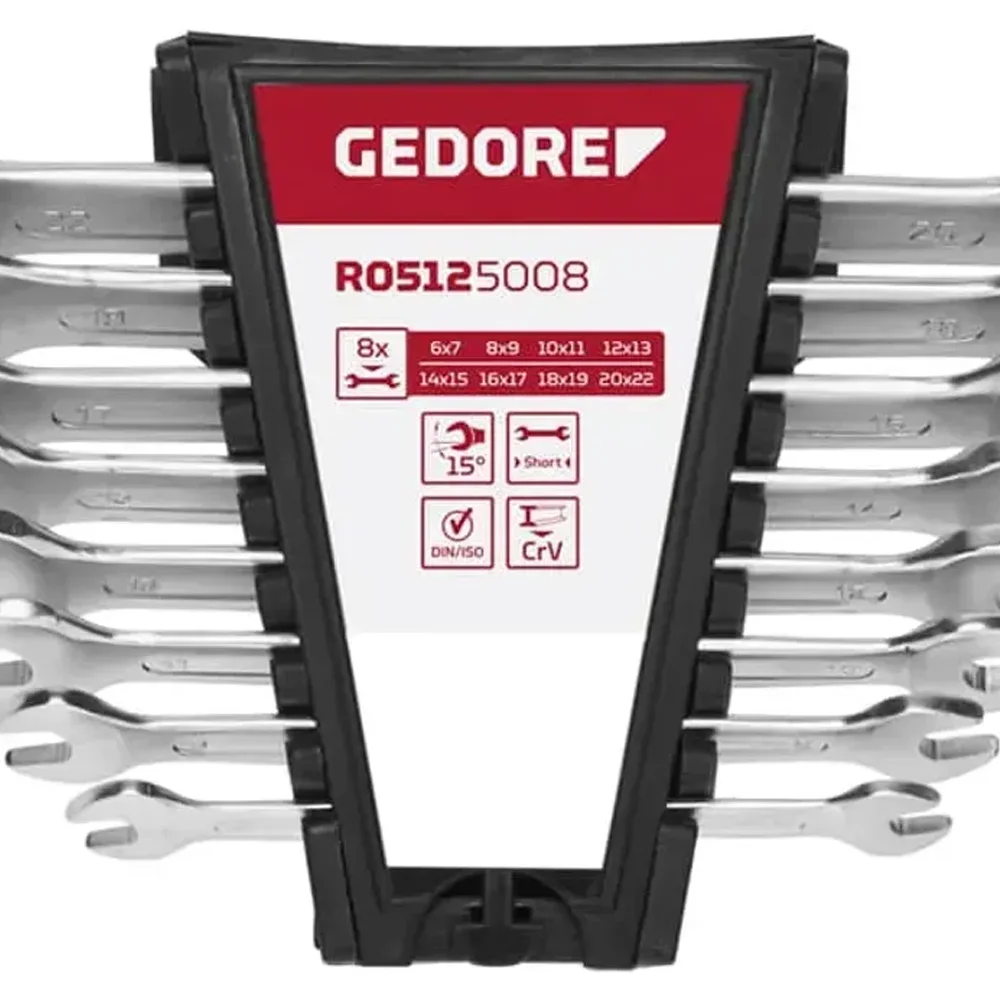 Jogo de Chaves Fixas 6 a 22 mm com 8 Peças - Gedore Red - R05125008