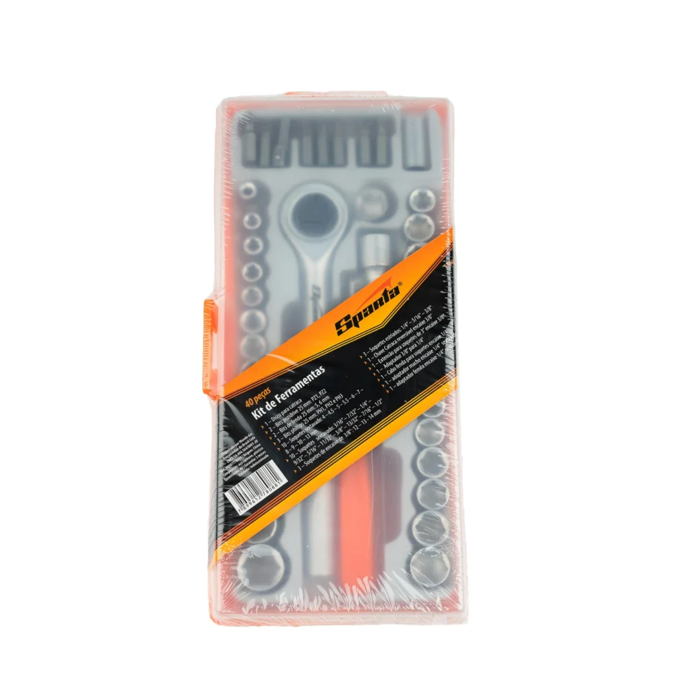 Jogo de Ferramentas 40 Peças com Catraca – Sparta-13565