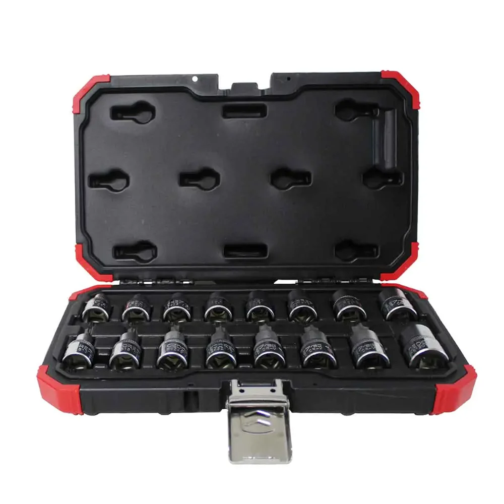 Jogo de Soquete 1/2 16 Pçs TX E10-E24 T30-T70 - Gedore - R68003016