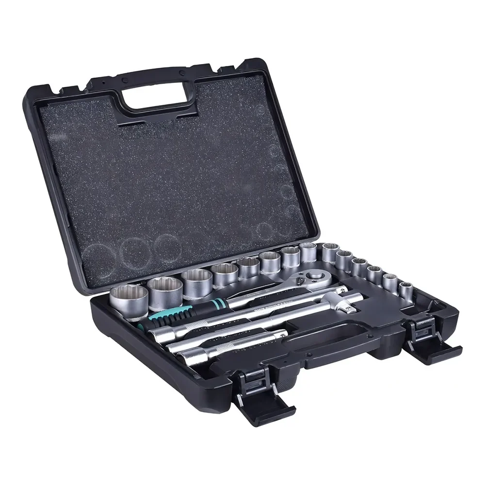 Jogo de Soquete Estriado 1/2" 18 Peças – STELS-135779