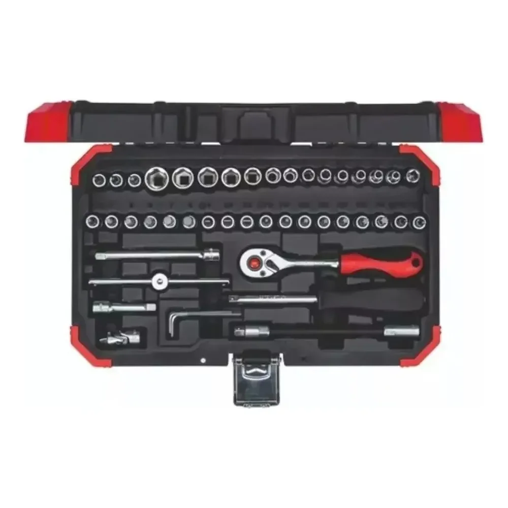 Jogo de Soquete Sextavado 1/4 Com 46 Pçs Gedore Red - R49003046