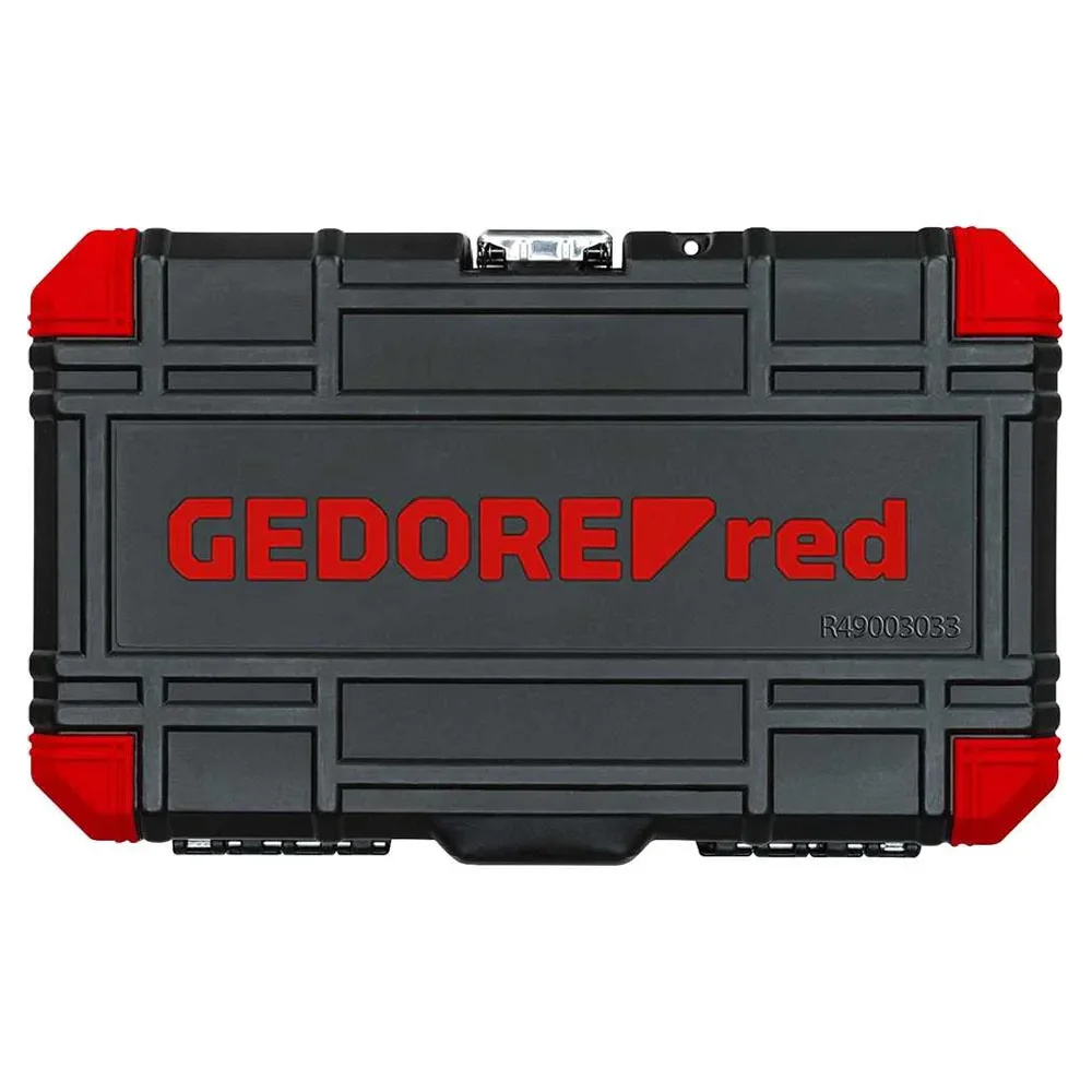 Jogo De Soquetes Sextavado 1/4 4-13mm 33pcs GEDORE RED - R49003033