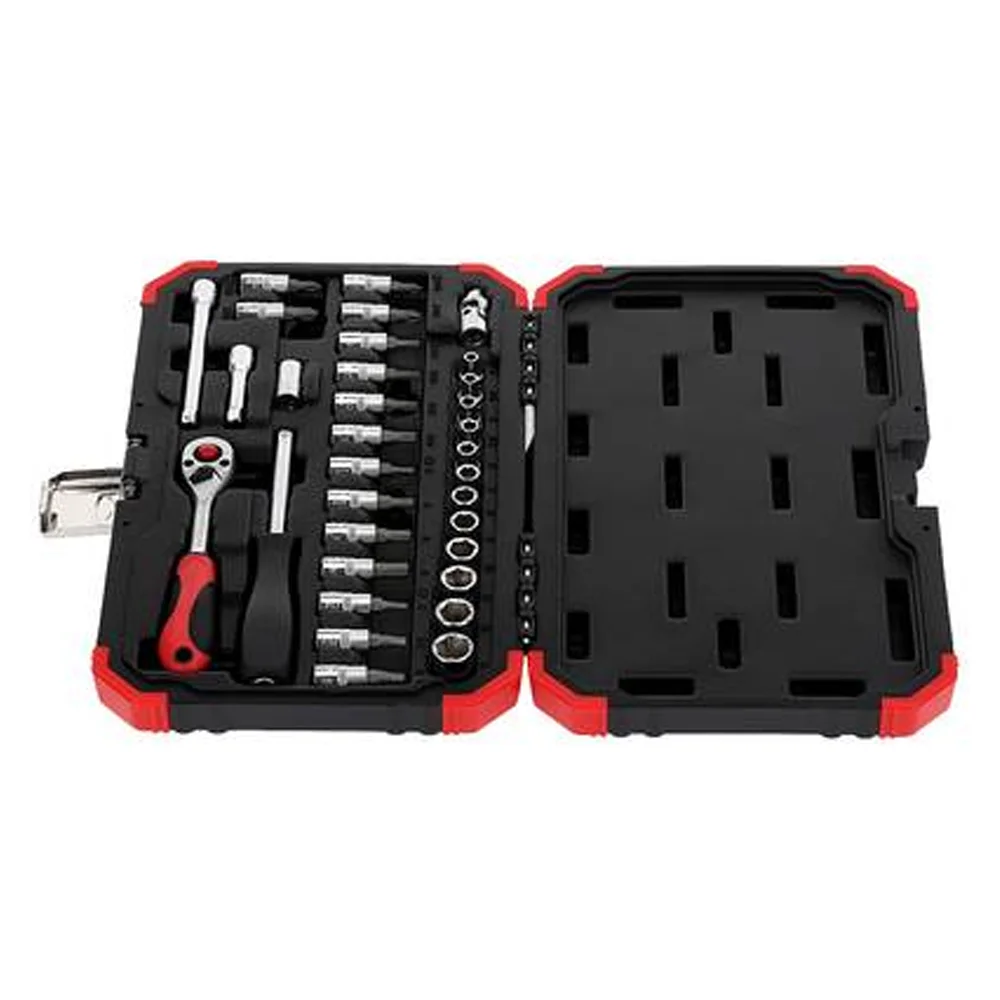 Jogo De Soquetes Sextavado 1/4 4-13mm 33pcs GEDORE RED - R49003033