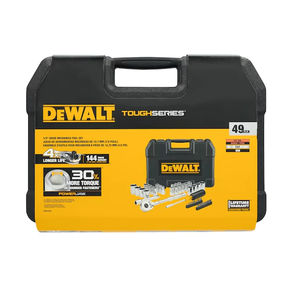 Jogo Ferramentas Mecânicas 1/2" 49 Peças – DeWALT-DWMT45405