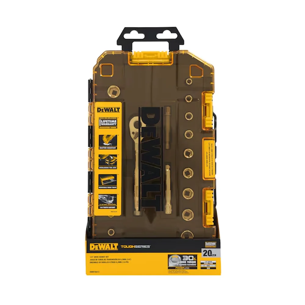 Jogo Ferramentas Mecânicas 1/4” 20 Peças – DeWALT-DWMT45413