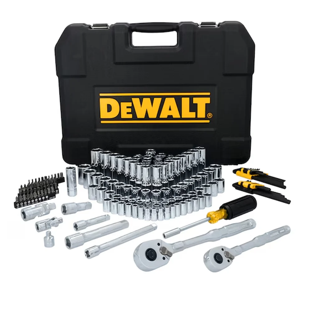 Jogo Ferramentas Mecânicas 3/8” e 1/2” 182 Peças – DeWALT‑DWMT45404