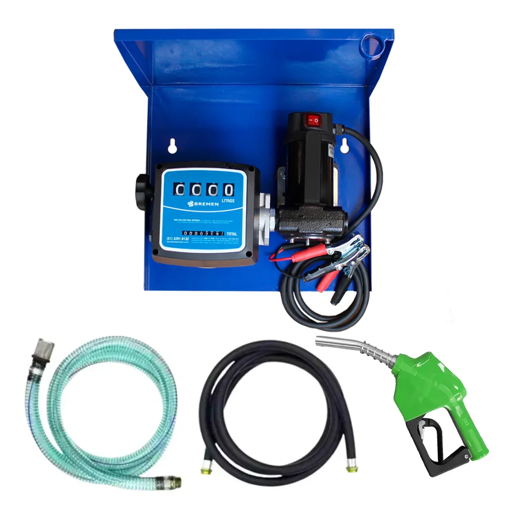 Kit Bomba de Abastecimento 12V, Vazão 40L/Min 155W com Bico Automático - Bremen-8830900