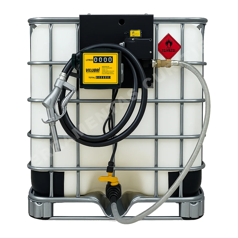 Kit Bomba de Abastecimento para Diesel 220V com Reservatório 1000L Gradeado - Rotta