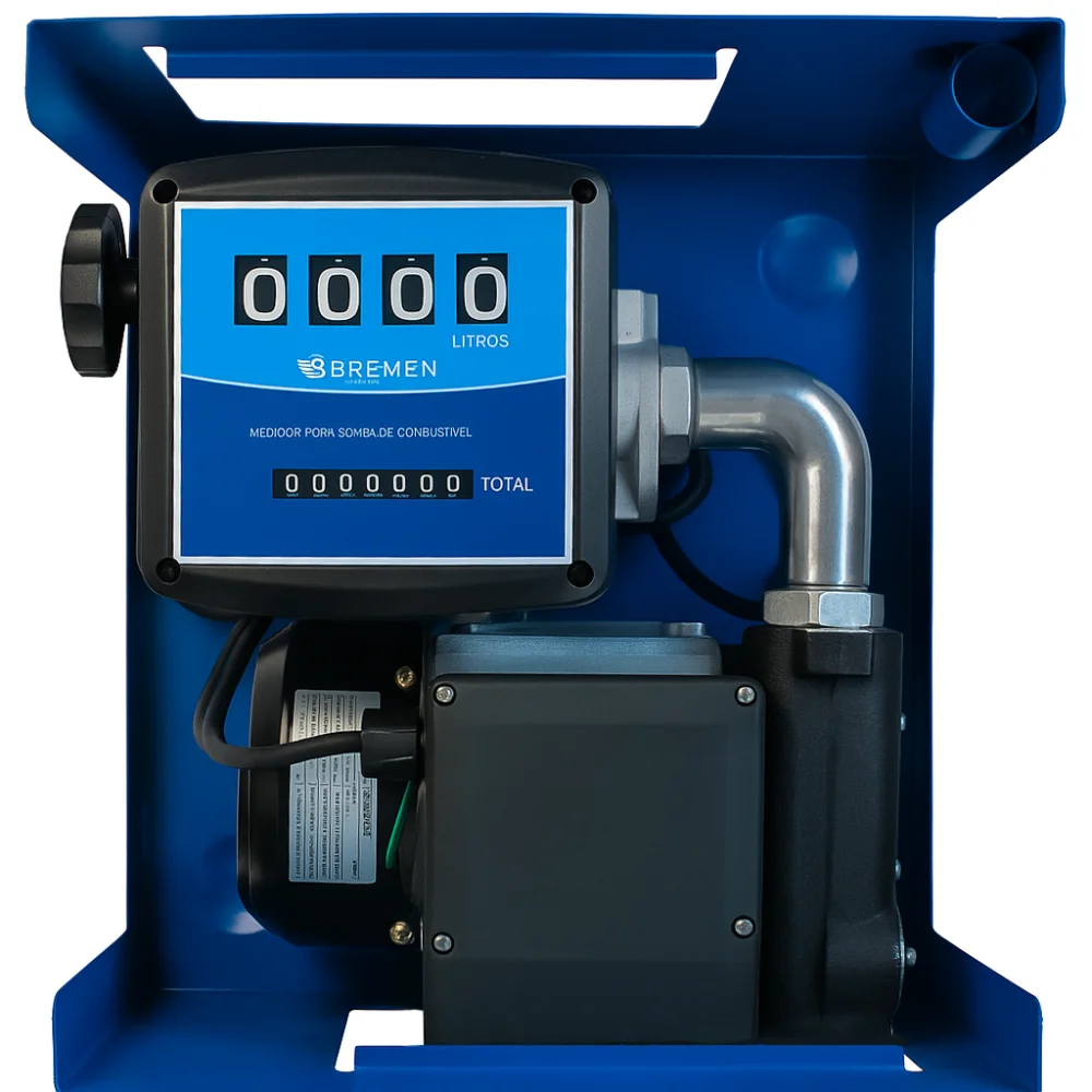 Kit de Abastecimento para Diesel 220V 60 L/min com Bico Manual e Mangueiras -  Bremen-15000
