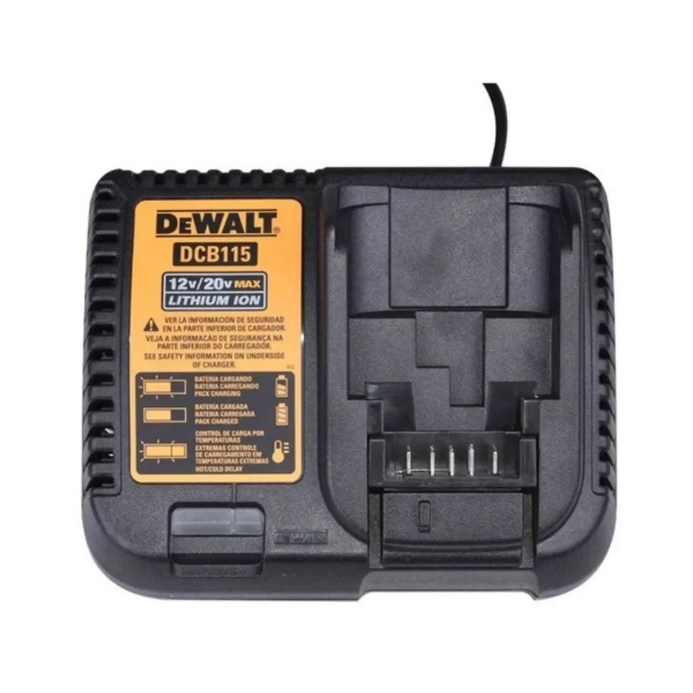 Kit de Esmerilhadeira Angular de 4-1/2pol Sem Fio de 20V Max, Carregador, 2 Baterias de 5Ah XR de 20V MAX e Bolsa - DeWALT-DCG413P2-BR