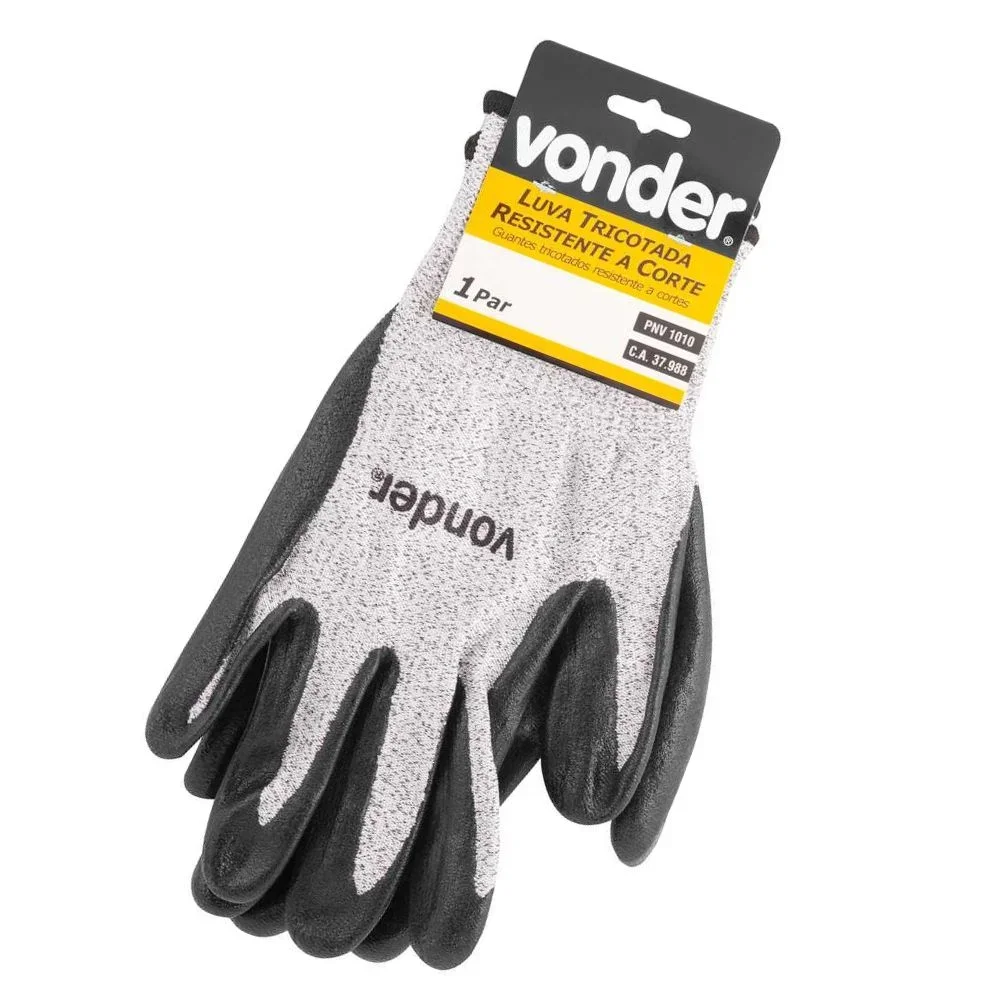 Luva de Polietileno com Fibra de Vidro Resistente a Corte Tamanho 10 – Vonder-7025001010