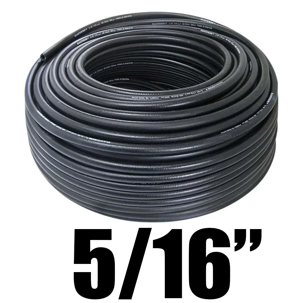 Mangueira Para Ar e Água 5/16 300 PSI Preta - Rubber-130851631100
