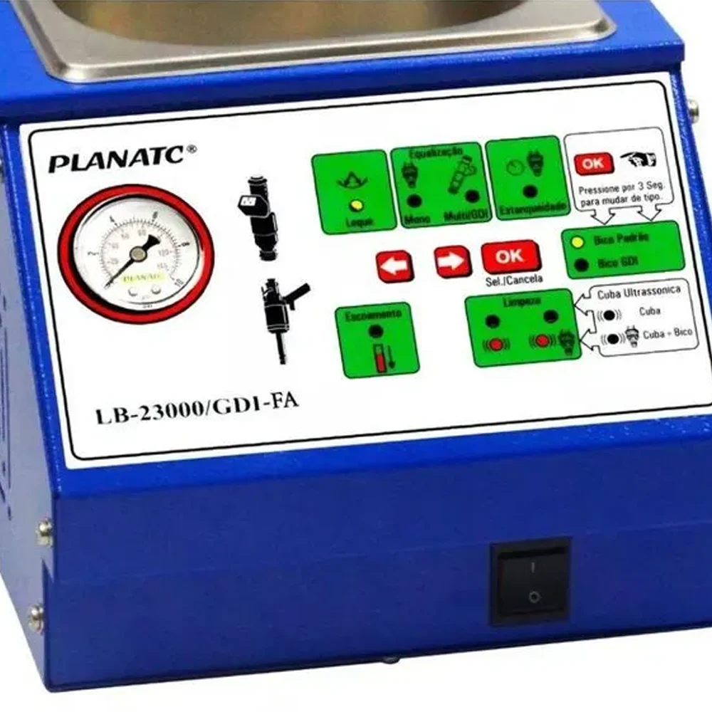 Maquina de Teste e Limpeza de Bicos Gdi Com Cuba Aquecida - PLANATC - Lb23000/GDI-FA