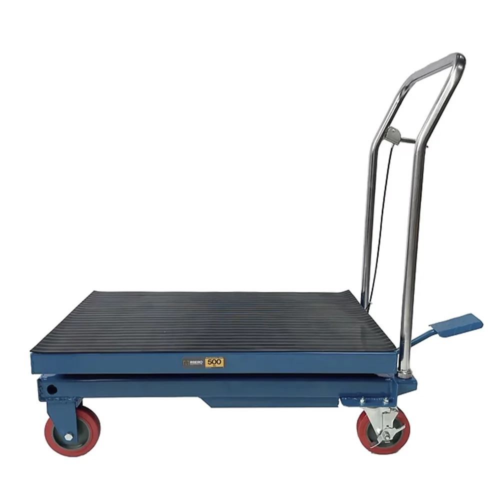 Mesa Hidráulica Pantográfica Azul 500kg – Ribeiro-RMPI002