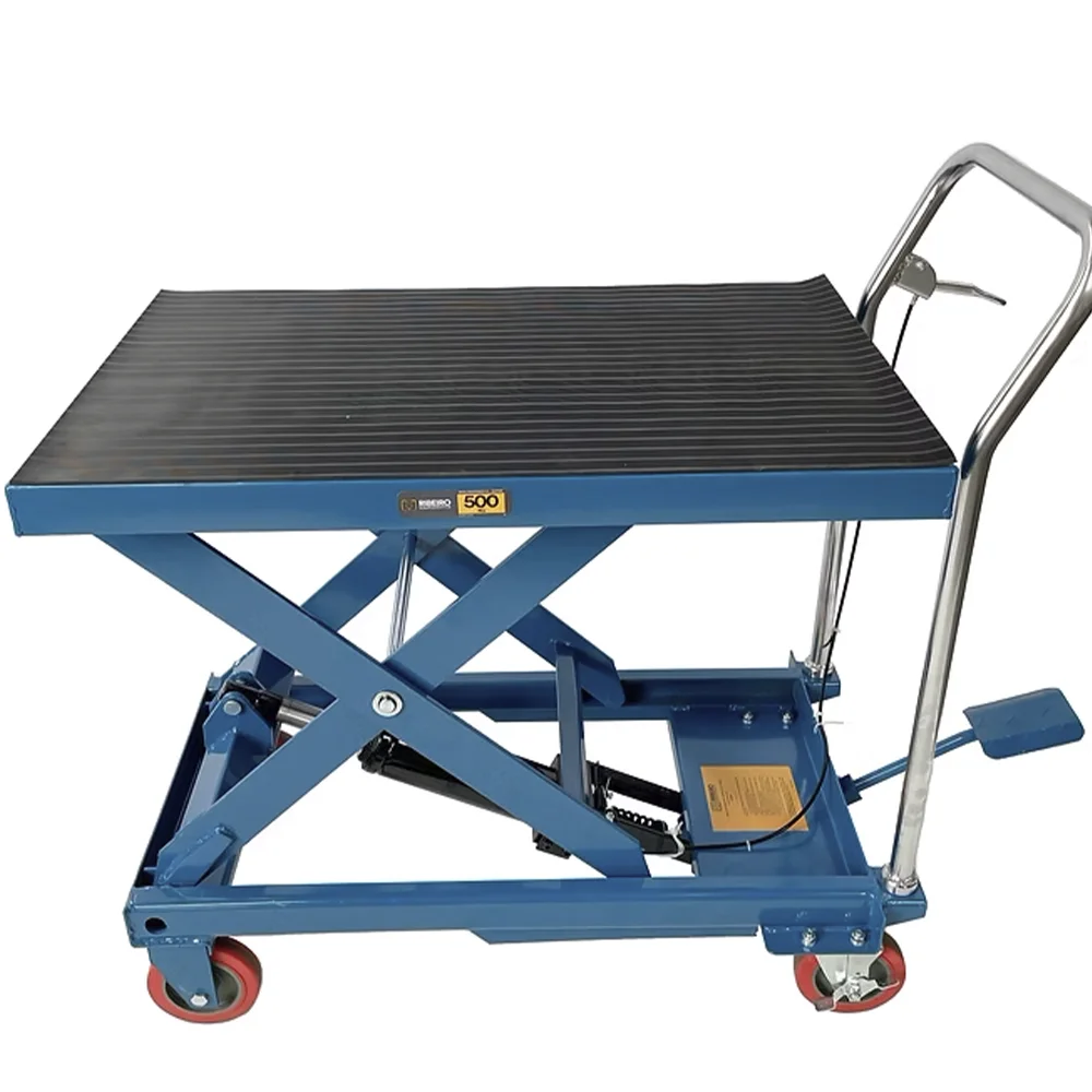 Mesa Hidráulica Pantográfica Azul 500kg – Ribeiro-RMPI002