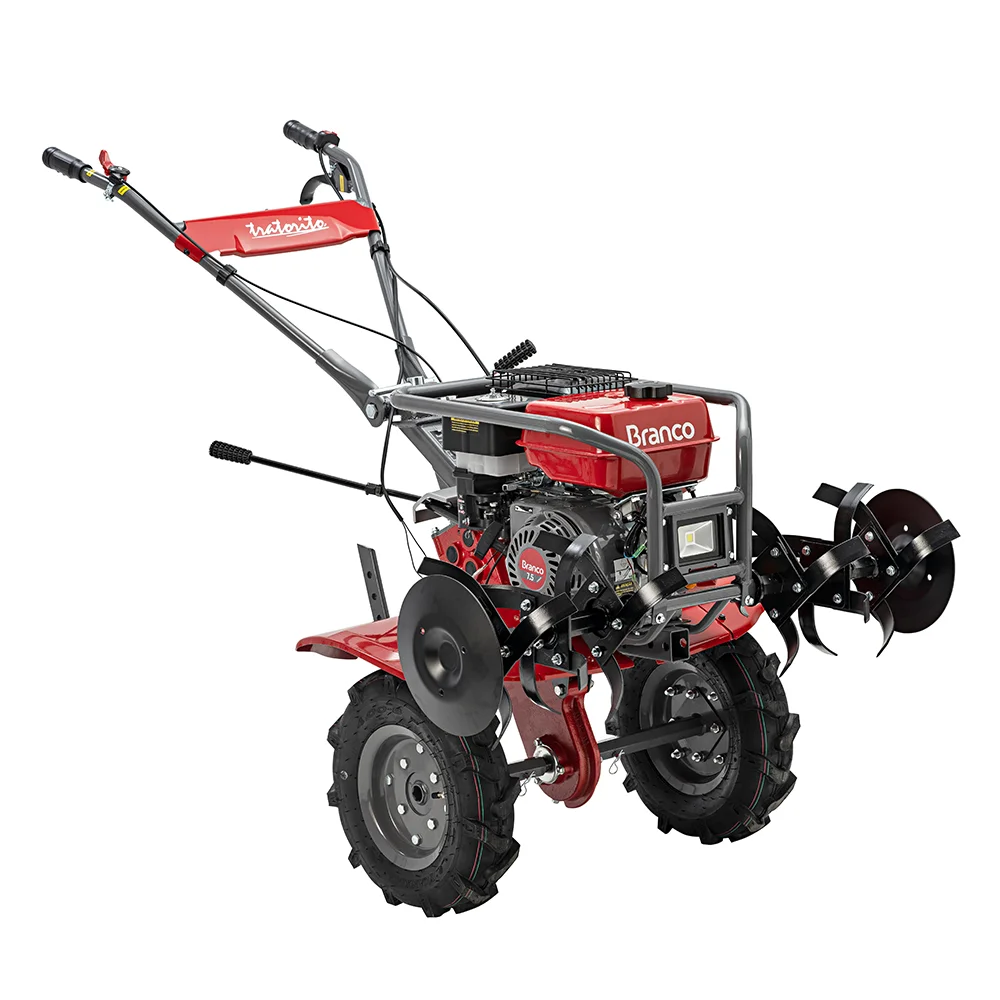 Motocultivador Gasolina BTTG-7.5HP Branco com Roçadeira Frontal Completo