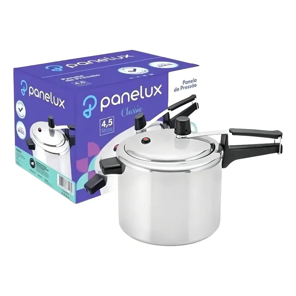 Panela de Pressão Aluminio 4,5L fec INT Polida Panelux Classic