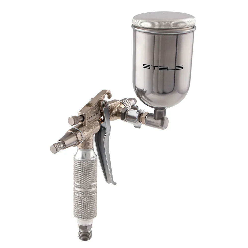 Pistola de Pintura Tanque Alto Bico 0,5 mm Rosca 1/4 pol - Stels-5731855