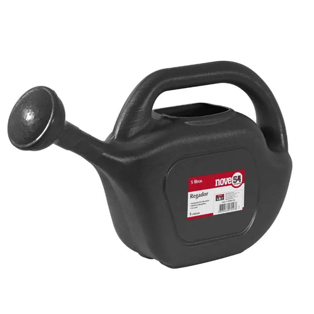 Regador Plástico Preto 5 L – NOVE54–6199000250