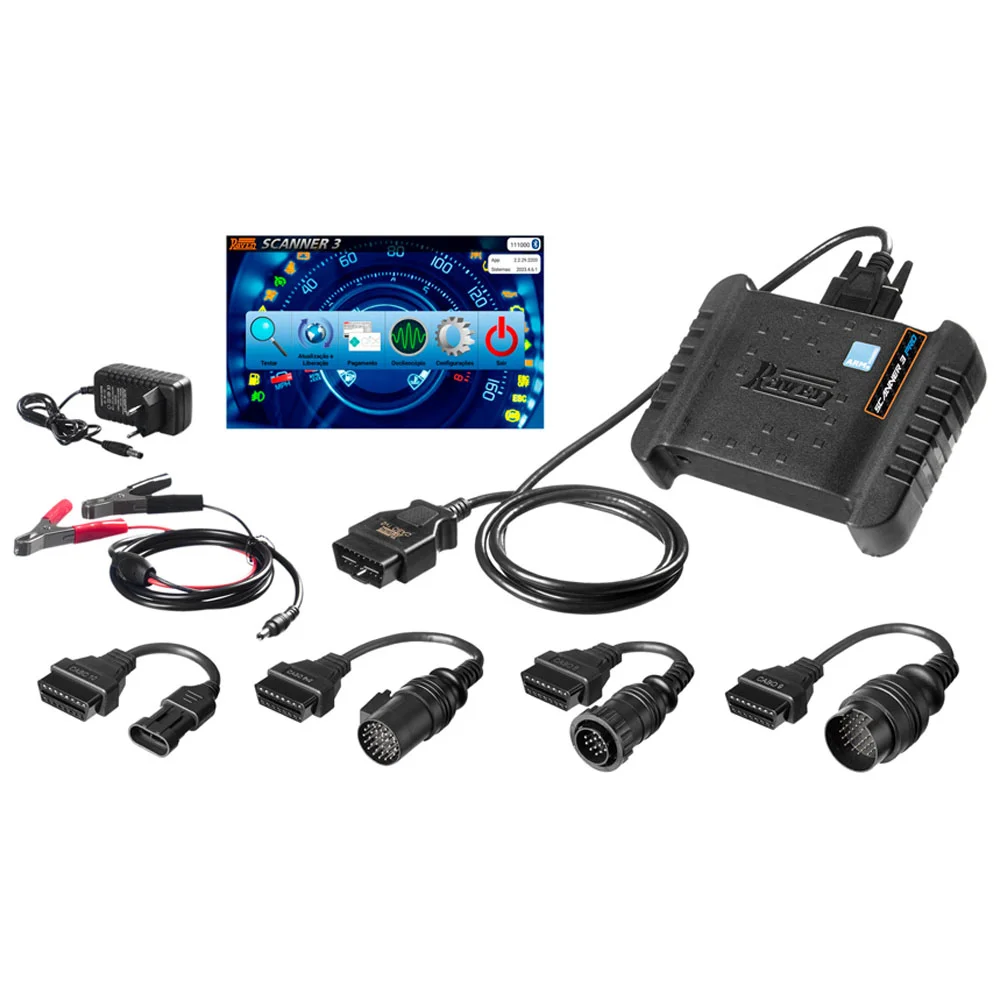 Scanner Automotivo 3 PRO sem Tablet + Kit Diesel Leve – 108831 RAVEN