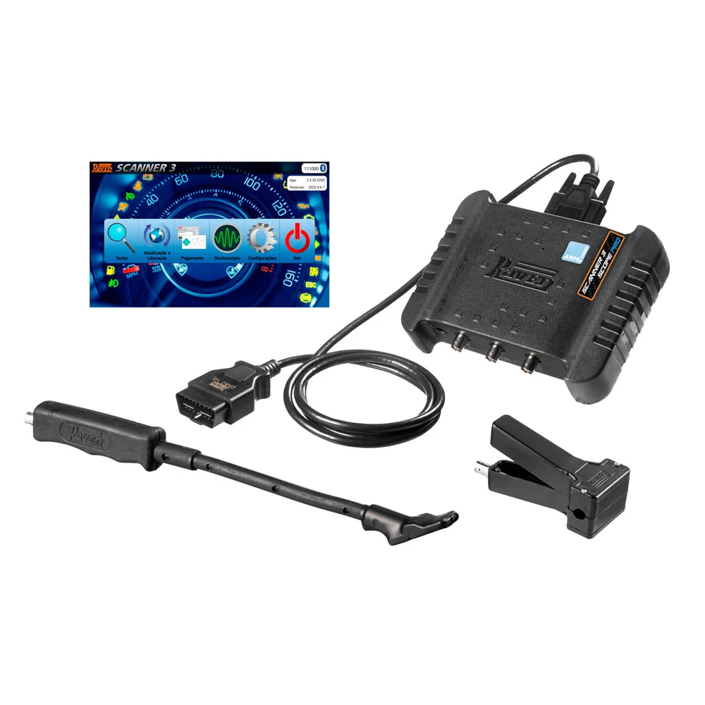 Scanner 3 Scope Pro sem Tablet com Conjunto Kit Diesel Leve e Maleta - RAVEN-108931