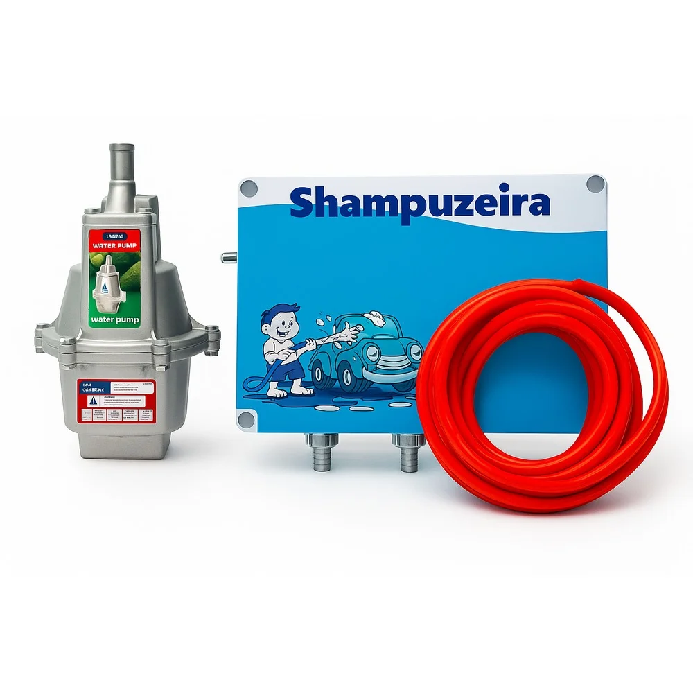 Shampoozeira Pneumática P/ Lava Rápido com Mangueira e Bomba 110/220V