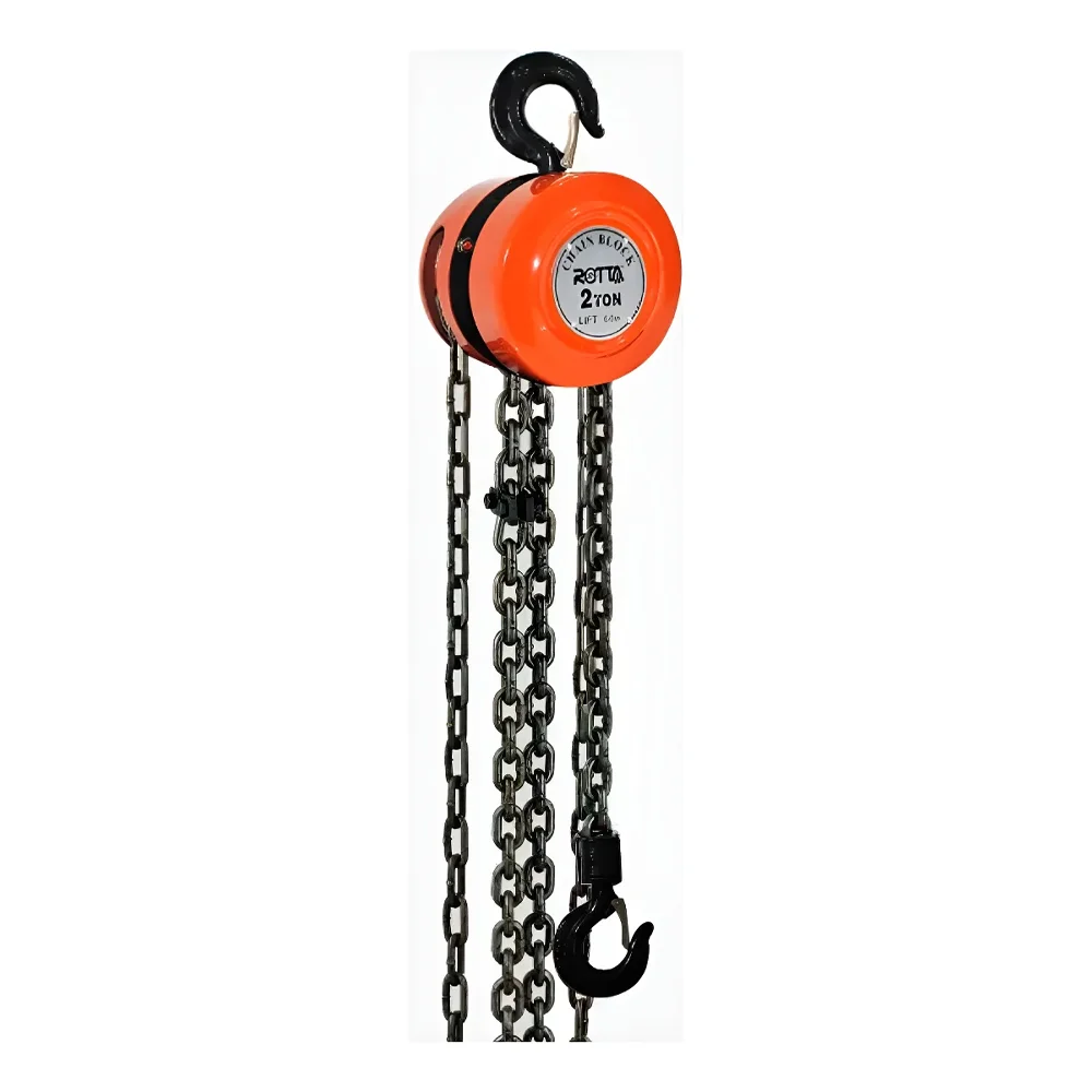 Talha Manual 2 Toneladas (2000 kg) com Corrente 3 Metros Elevação - ROTTA - 10616