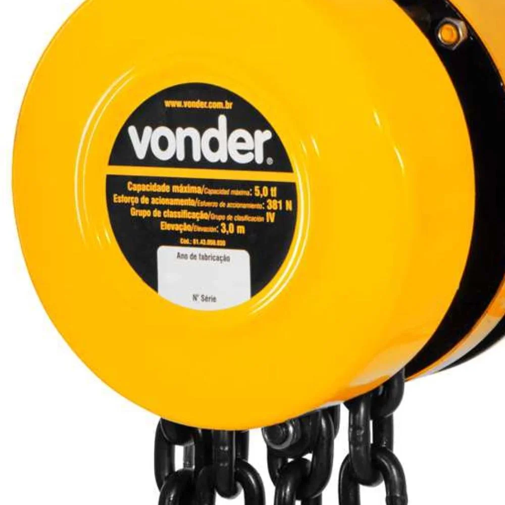 Talha Manual de Corrente 5,0 Toneladas – Vonder-61.43.050.050