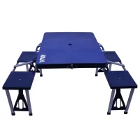 Mesa Dobrável com 4 banquetas Alumínio e Maleta - Kala-103900