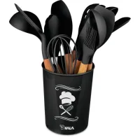 Kit Cozinha Bellagi 12 Peças Preto - Kala-349061