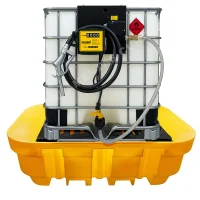 Kit Bomba de Abastecimento Diesel 220V + Reservatório 1000L Gradeado com Pallet de 1000L - Vilubri