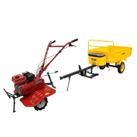 Motocultivador a Gasolina 7HP Garthen com Carretinha Basculante com Freios para 300Kg Vonder - 68033-1