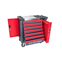 Carrinho de Ferramentas em Aço com 7 Gavetas Vermelho - SigmaTools-1205100621