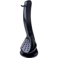 Kit de Cozinha 06 Peças com Suporte Preto - Kala-337535