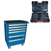 Carrinho de Ferramentas Fechado 6 Gavetas Azul com 178 Ferramentas - SGT Tools-15311