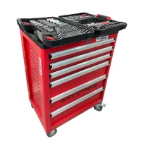 Carrinho de Ferramentas Fechado 6 Gavetas Vermelho com 178 Ferramentas - SGT Tools-15312