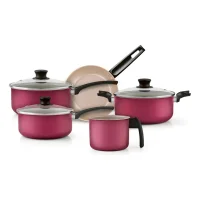 Conjunto Panelas Aluminio 5 Pçs AA Cereja Panelux Magnific