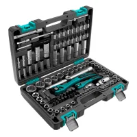 Jogo de Ferramentas, Encaixe 1/2pol e 1/4pol, CRV, Maleta com 109 Peças - Stels-14122455