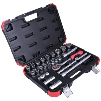 Jogo de Soquetes 1/2" Sextavados 24 Peças GEDORE - R69003024