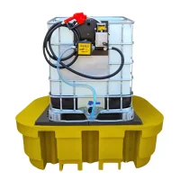 Kit Bomba de Abastecimento Gasolina 220V 60 L/Min com Medidor 4 Dig  e Bacia de Contenção 1000L