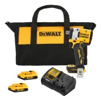Kit Chave de Impacto Compacta 406Nm 20V com 2 Baterias 2Ah, Carregador Bivolt e Bolsa – DeWalt-DCF922D2-BR