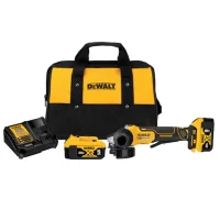 Kit de Esmerilhadeira Angular de 4-1/2pol Sem Fio de 20V Max, Carregador, 2 Baterias de 5Ah XR de 20V MAX e Bolsa - DeWALT-DCG413P2-BR