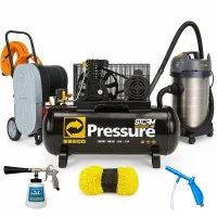 Kit Lava Rápido De Limpeza Com Compressor De Ar Aspirador E Lavadora Completo