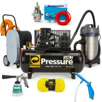 Kit Lava Rápido Limpeza Profissional Com Compressor De Ar 10 Pés Com Shampoozeira - Pressure-9983