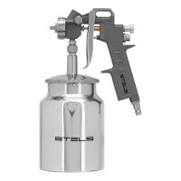 Pistola De Pintura Alta Pressão Bico 1.2, 1.5 E 1.8mm 1000ml - Stels-5731655