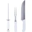 Kit Faca Garfo e Chaira em Aço Inox com Cabo 3 Peças - Kala-241856
