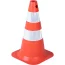 Cone de Sinalização 50 cm Flexível PVC Branco e Laranja – Vonder-7029005500