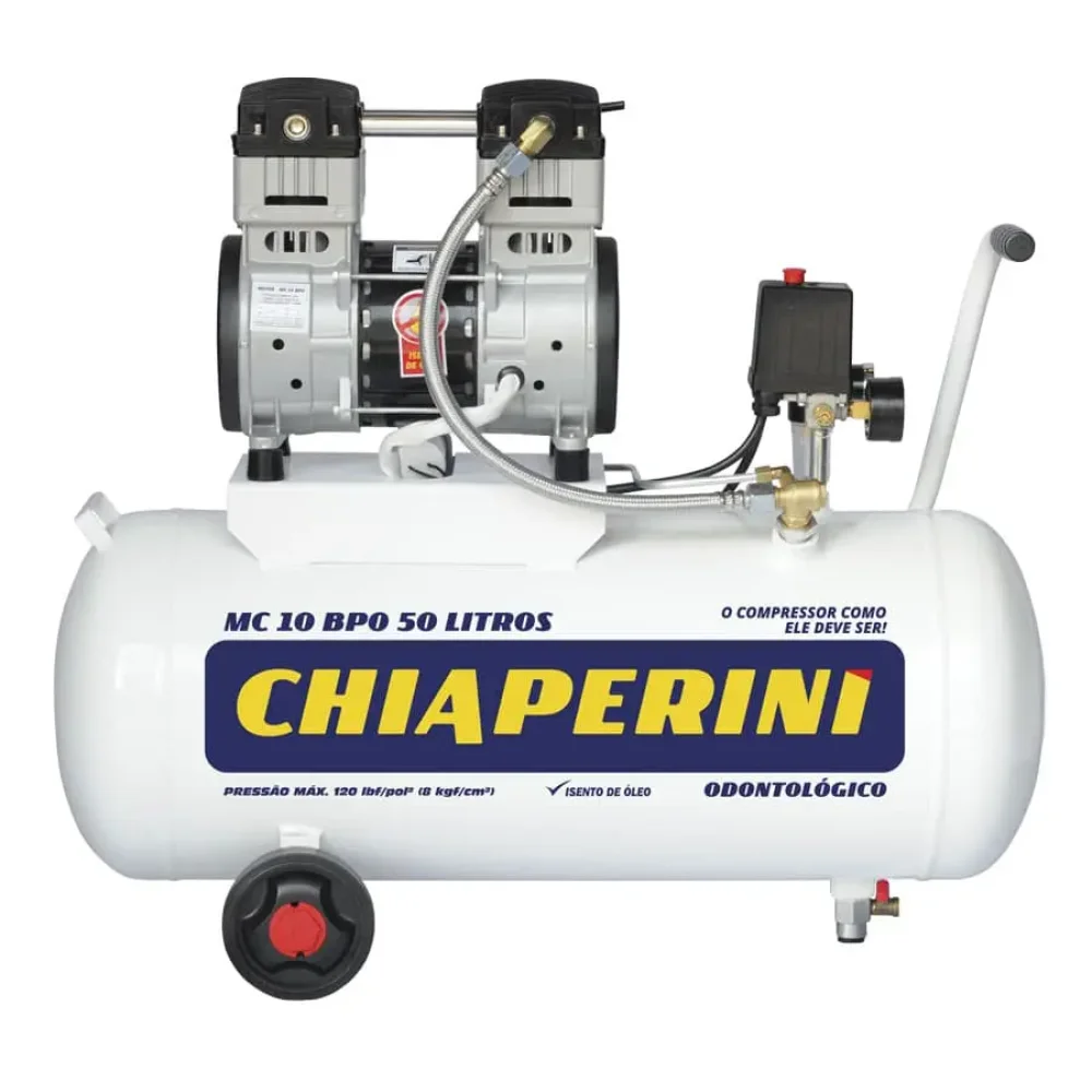 Compressor Odontológico 10BPO 50L 10 Pés 220v - Chiaperini