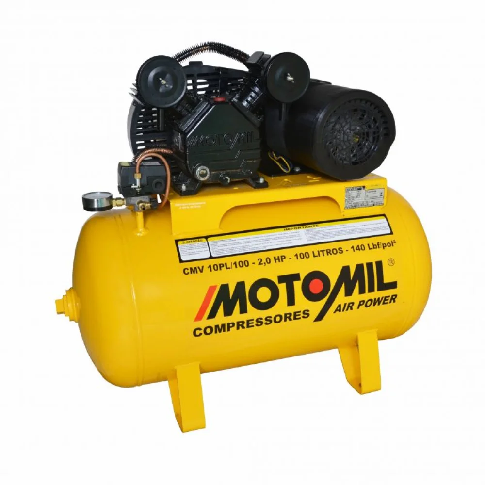 Compressor de Ar 10 Air Power 100L 2hp Monofásico - Motomil